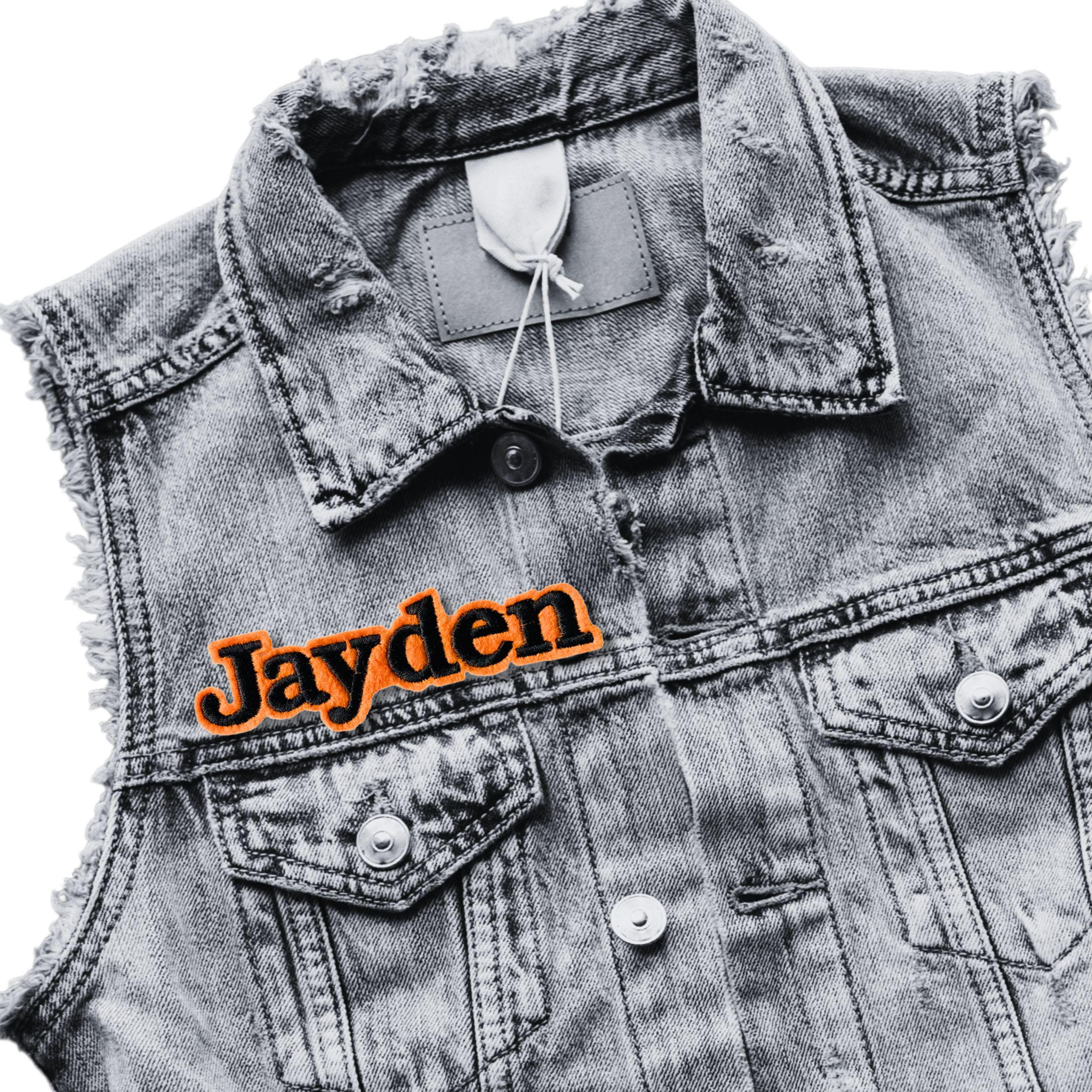 Iron on Name Patches for Jackets * Embroidered Large Back Patches and Name Tags * Custom Name Patches for Backpacks