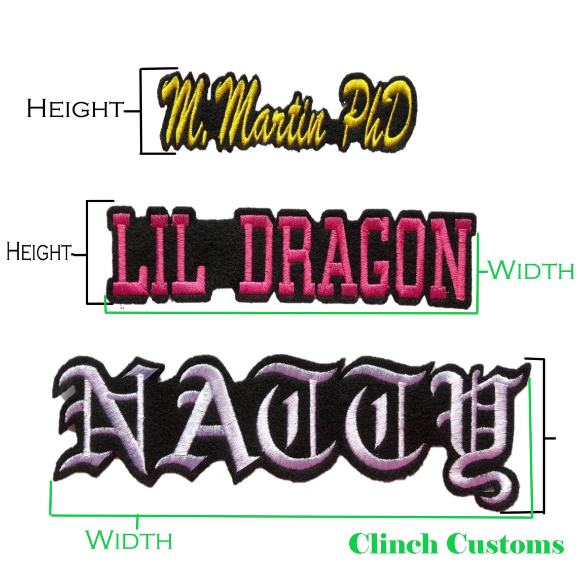 Set of 6 Iron on Name Patches for Jackets Embroidered Etsy