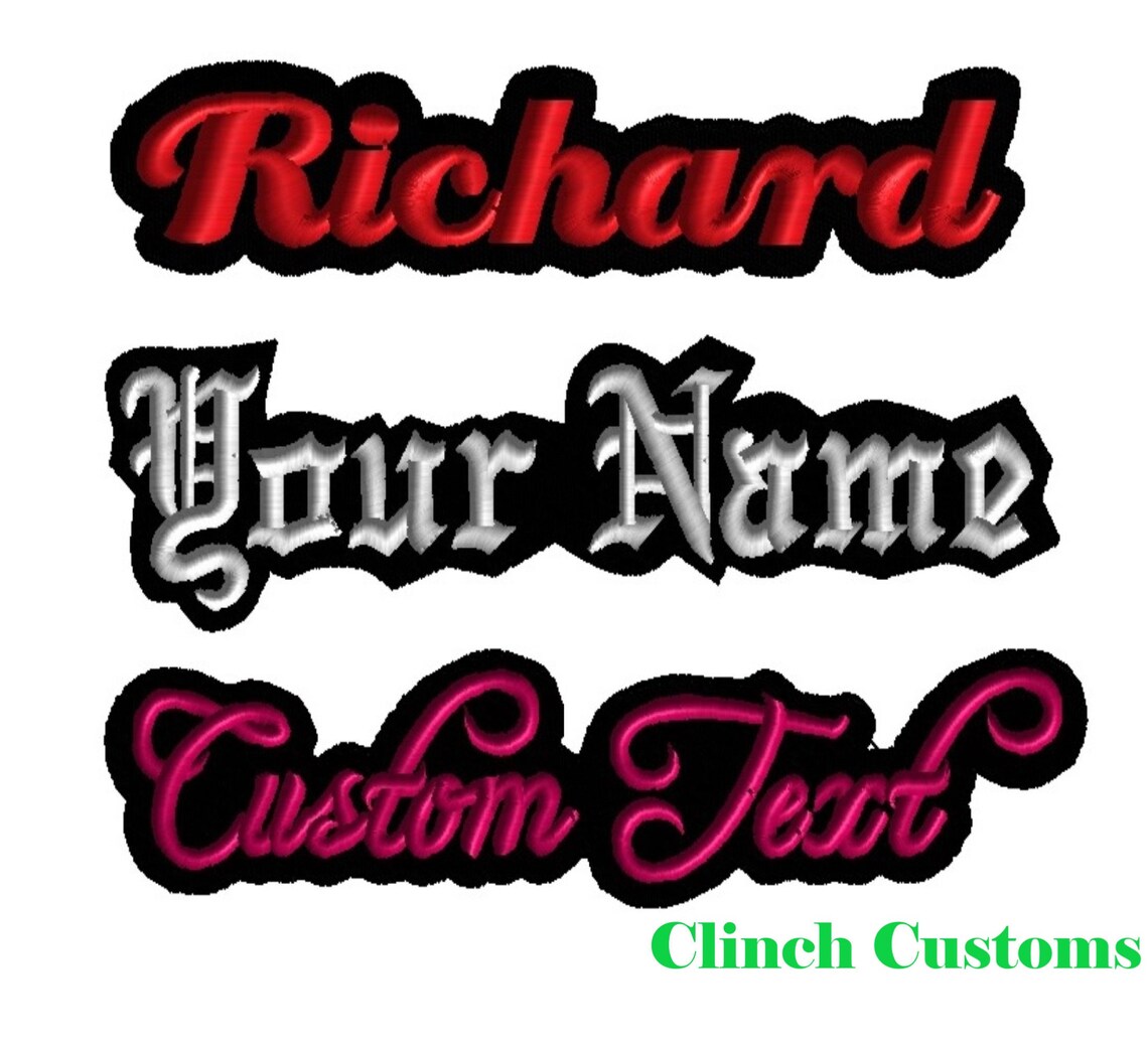 Set of 6 Iron on Name Patches for Jackets Embroidered Etsy