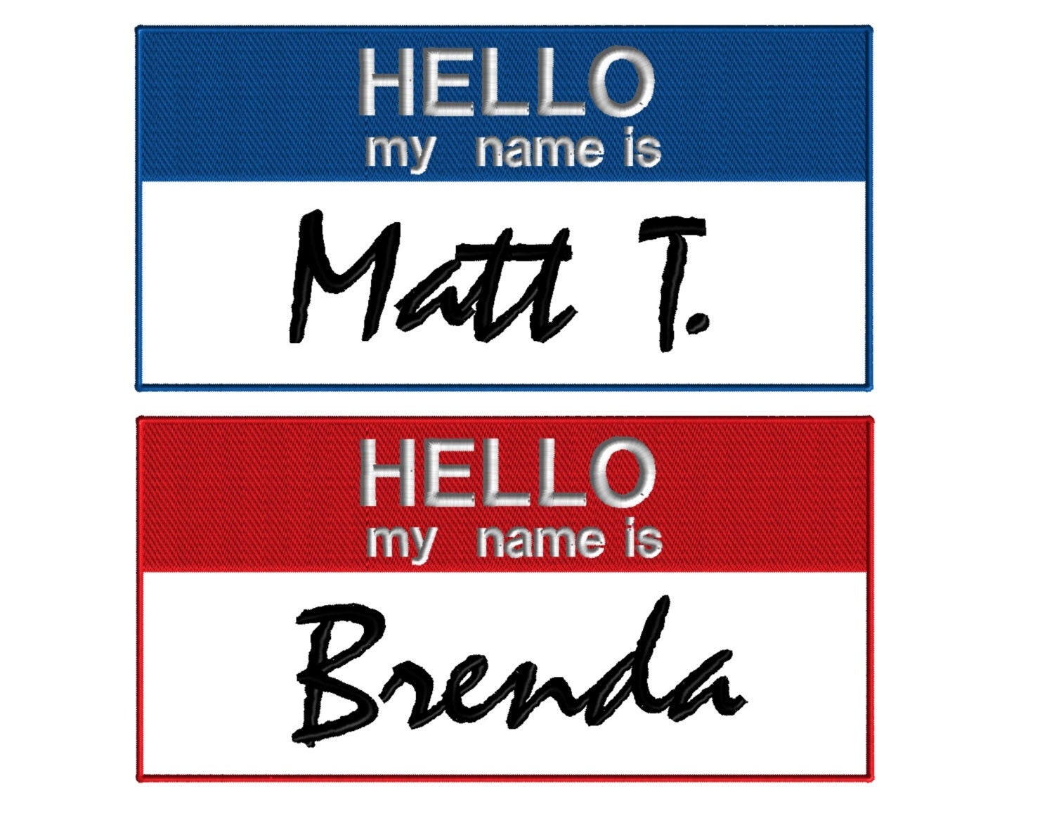 Personalized Hello My Name is Tag Embroidered Iron on Patch for Jackets &  Backpacks 4 X 2 VELCRO® Option -  Ireland