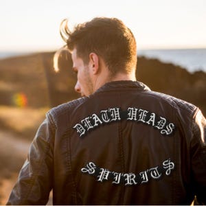 Custom Jacket Patch: Embroidered Felt Rocker Patch (12&quot; x 2&quot;)