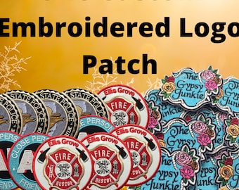 Custom Embroidered Logo Patch: Iron-On or Sew-On, Up to 12 Colors