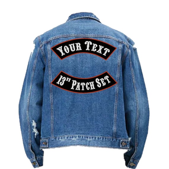 Hierro personalizado en parches de espalda para chaquetas Personalizar su  chaqueta Jean, chaqueta biker parche basculante lateral -  México