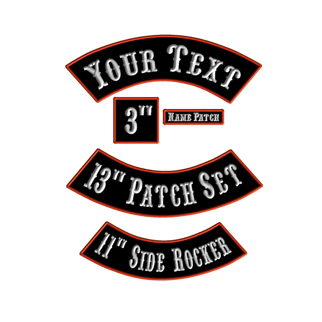 Motorcycle Patches Rocker Patch Set Iron on Custom Back Patch