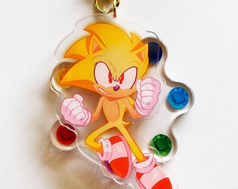 Spinning Super Sonic Keychain