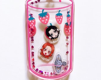 Nana Anime Shaker Keychain: Osaki, Komatsu, Saturn Logo