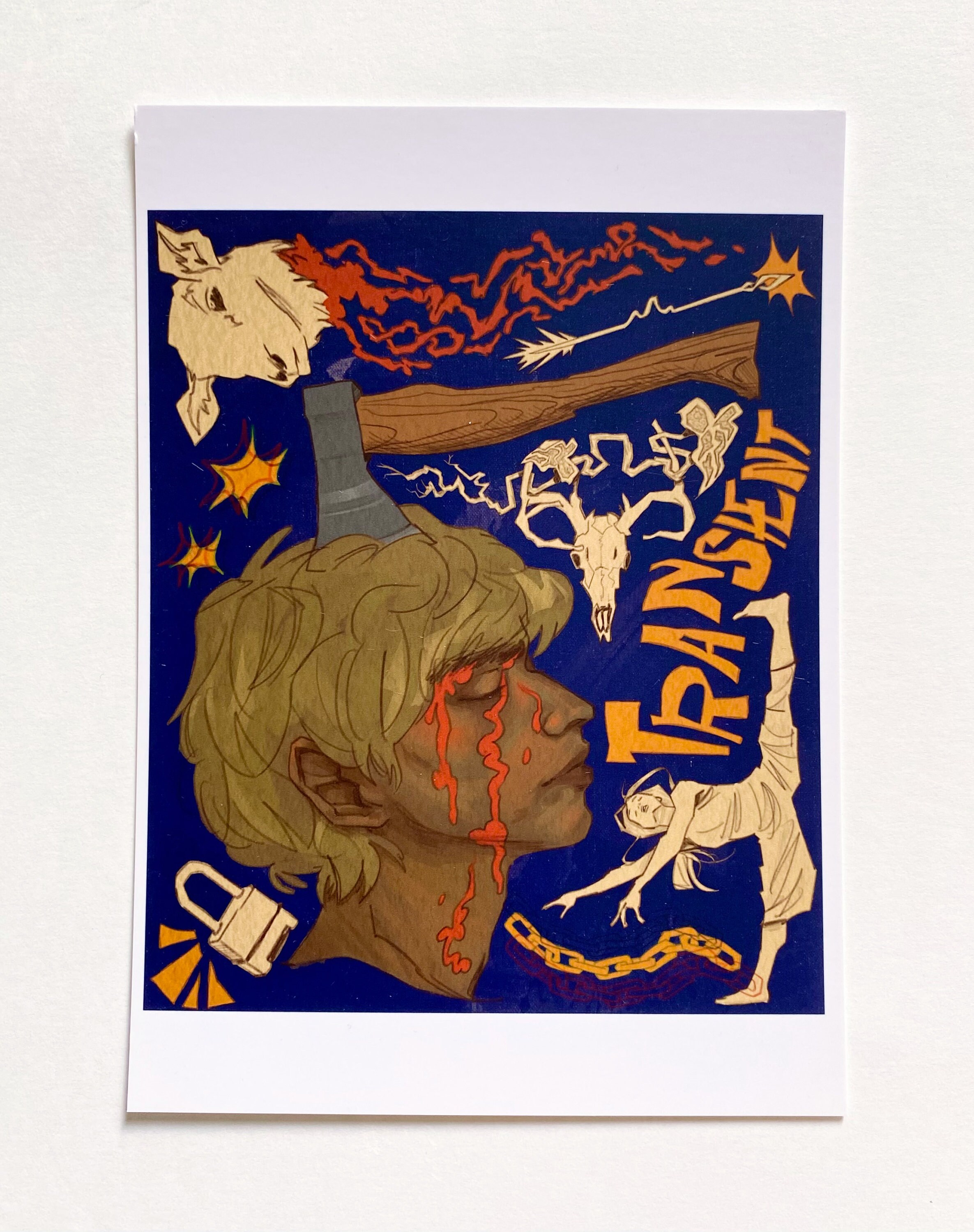 Original Art Print Transient | Postcard Size 4x6in - Etsy