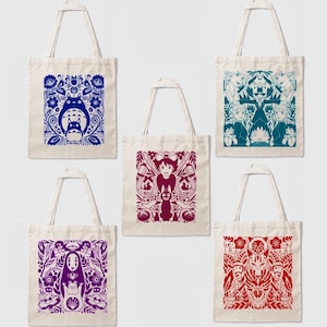 Totebag sérigraphié en coton ~Ghibli Lover~