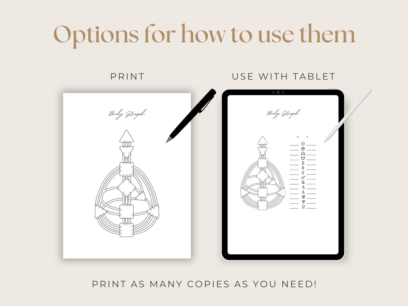 Human Design Chart Printable: Bodygraph Templates (A4/US Letter) - Etsy