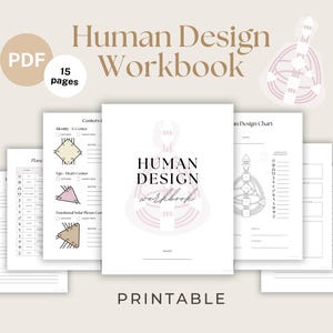 Cartella di lavoro sul design umano Cartella di lavoro stampabile PDF per letture sul design umano Note sul design umano Modelli bodygraph HD Studio autonomo Scoperta di sé