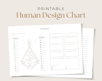 Human Design Bodygraph Chart: Printable PDF Templates (A4)