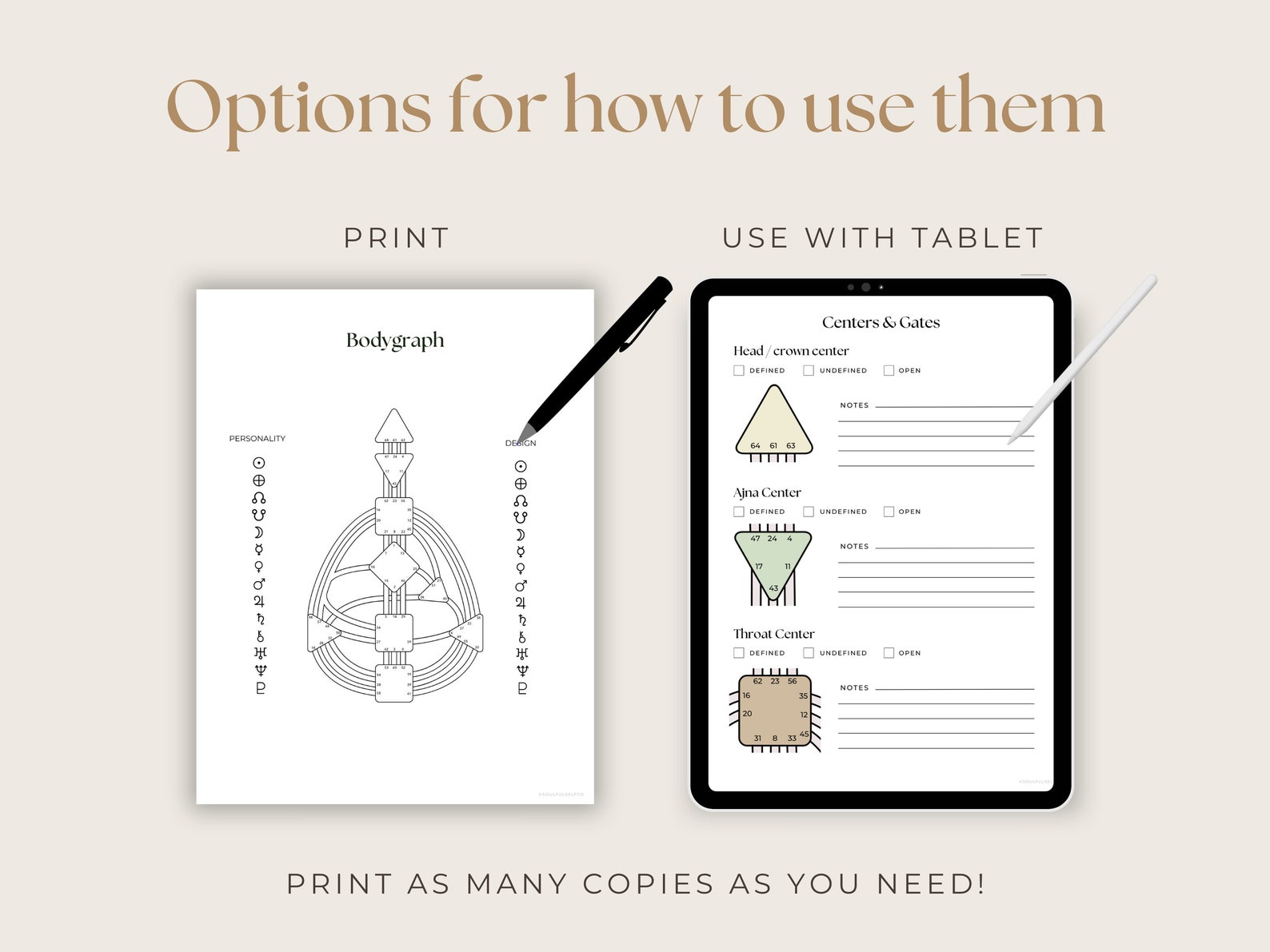 Human Design Workbook: Bodygraph Templates, Self-study (PDF) - Etsy