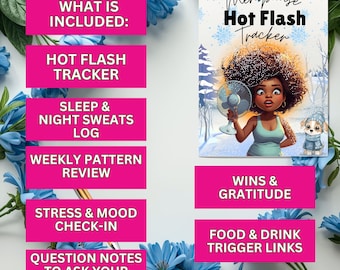 Menopause Hot Flash Tracker Printable | Perimenopause Symptom Log | Night Sweats Tracker | Menopause Journal | Women’s Health Planner
