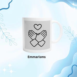 Taza de lenguaje de señas de amor, regalo para él y para ella, intérprete de BSL, diseño original de Emmarisms