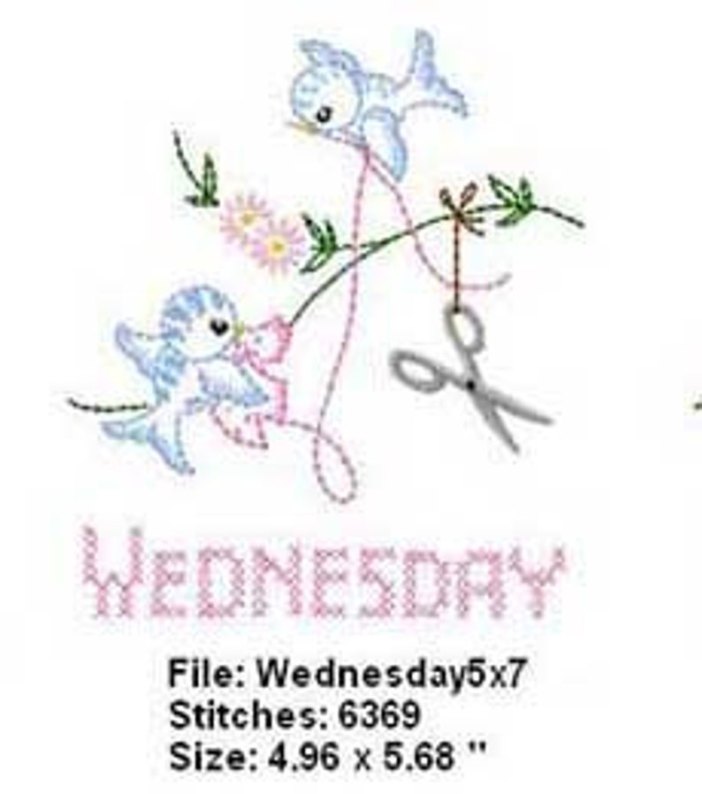 Blue Birds DOW Machine Embroidery Designs image 3