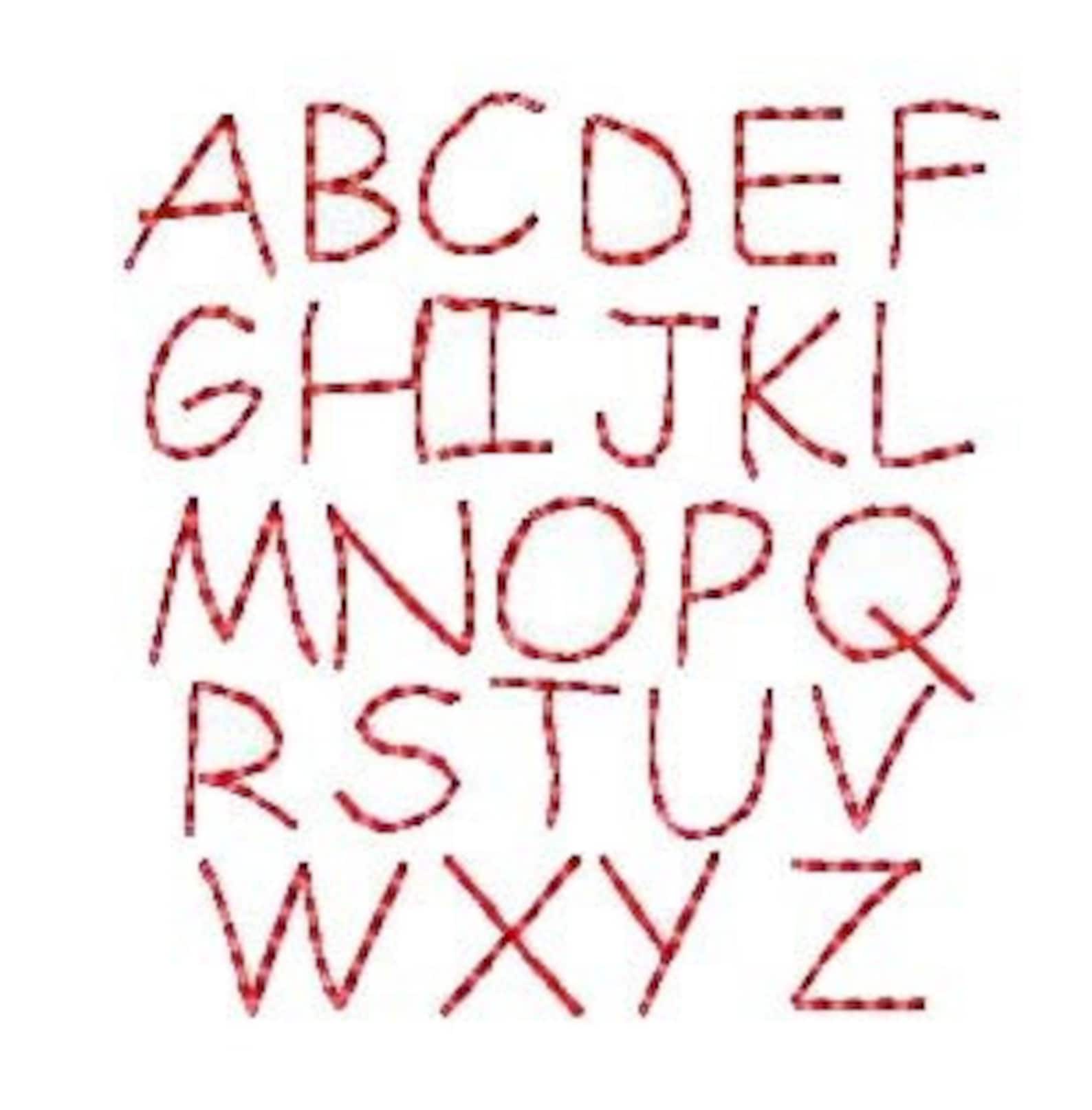 Redwork Alphabet Machine Embroidery Designs - Etsy