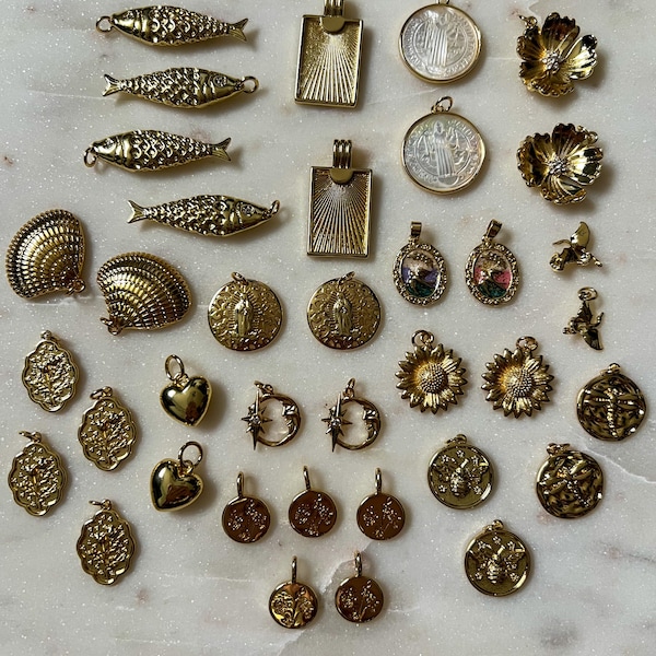 Pingentes banhados a ouro 18k – Impermeáveis, hipoalergênicos, fabricados nos EUA