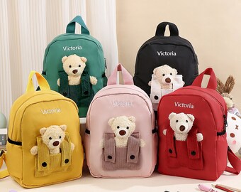Personalized Kids School Bag,Custom Name Toddler Backpack,Embroidered Name Child Book Bag,Back to School Gift,Backpack for Students