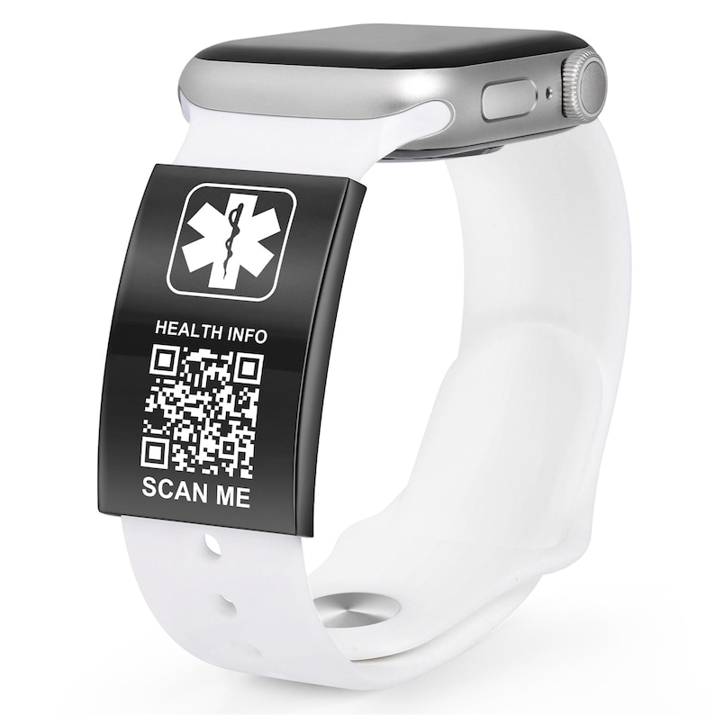 Personalized Medical QR Code Tag for Watch Band,medical Alert ID Tag ...