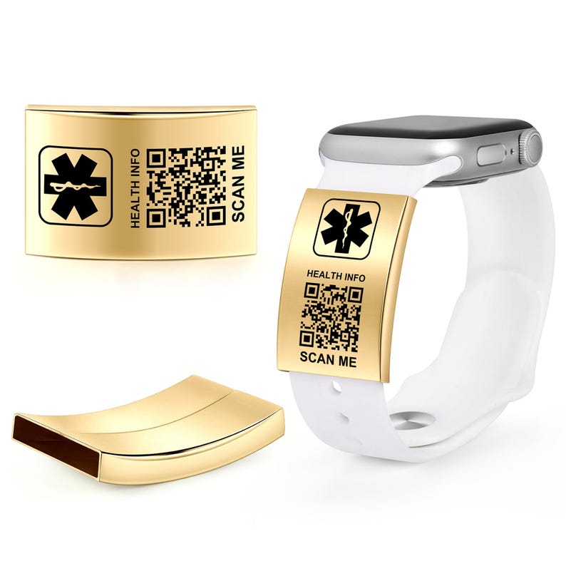 Personalized Medical QR Code Tag for Watch Band,medical Alert ID Tag ...