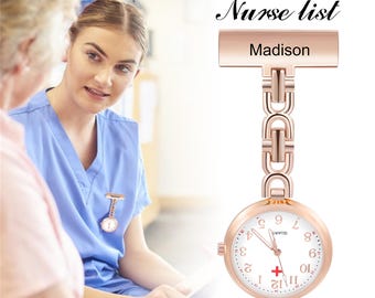 Reloj de bolsillo personalizado para enfermeras, joyería minimalista para enfermeras, reloj de bolsillo para enfermeras, regalos para estudiantes de enfermería, regalo de graduación para enfermeras, regalos para mamás.