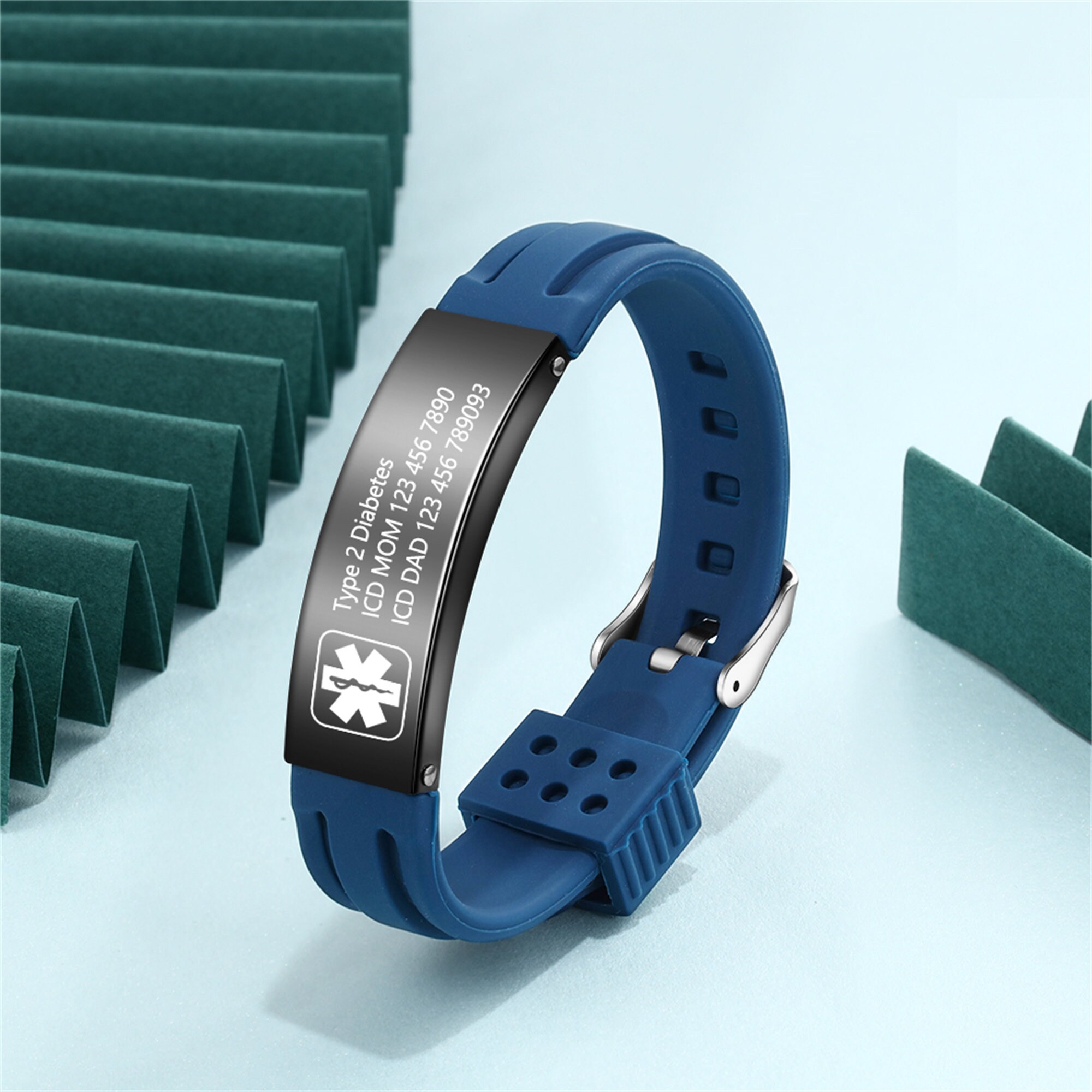 Tap2Tag Medizinisches Notfall-Armband, Verstellbar, (Scan Mit NFC Oder