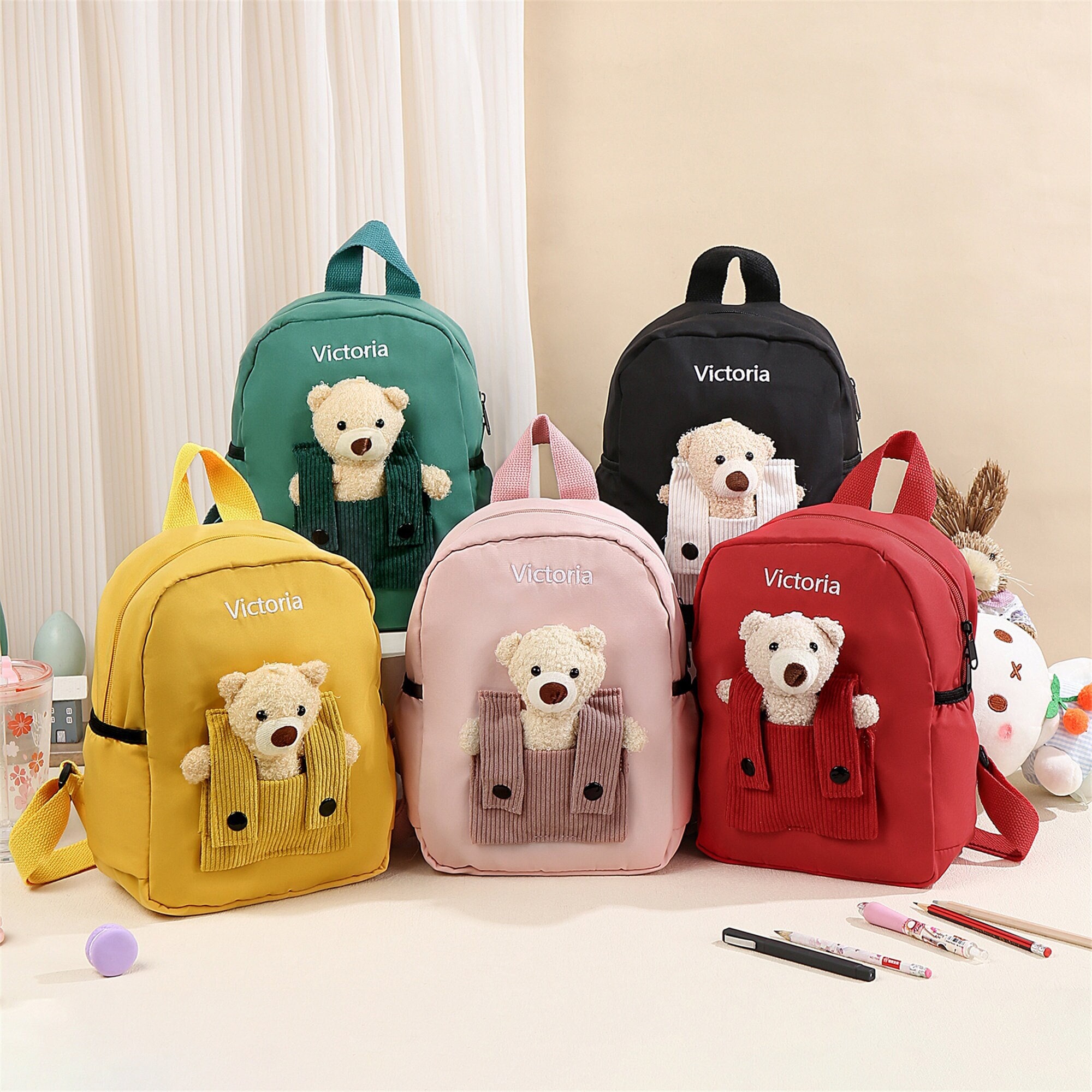 Personalized Kids School Bag,Custom Name Toddler Backpack,Embroidered Name Child Book Bag,Back to School Gift,Backpack for Students