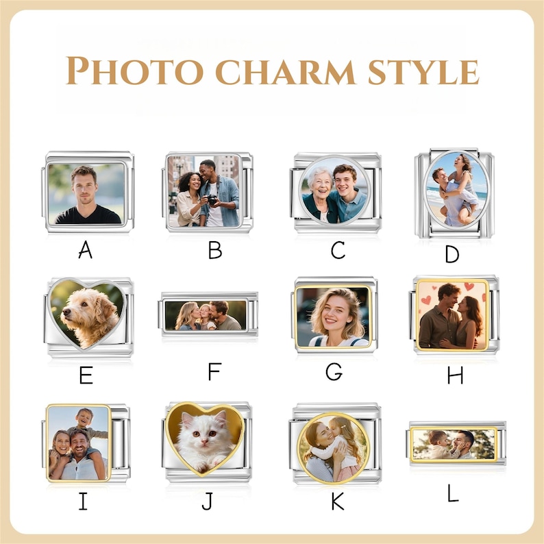Custom Photo Nomination Bracelet or Italian Bracelet,italian Charms ...