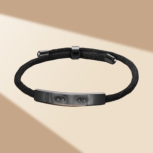 Personalized Human Eye Bracelet,Photo Bracelet for Him,Gifts for Boyfriend,Eyes Photo Custom Gift,I see You Bracelet,Eye Jewelry Gift