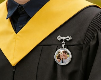 Walking With You Today and Always Graduation Brooch 2026,Custom Photo Pin,Remembering Loved Ones,Graduation Gift for Her Him