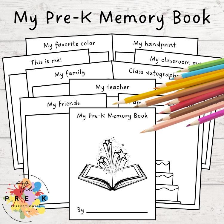 My Pre-K Memory Book, Preschool Memory Book, Pre-K Graduation Book