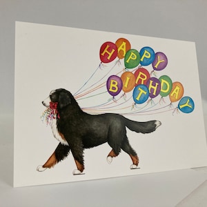 Carte Joyeux anniversaire Bouvier bernois