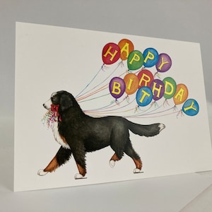 Bernese Mountain Dog Happy Birthday Card