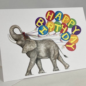 Elephant Happy Birthday Card