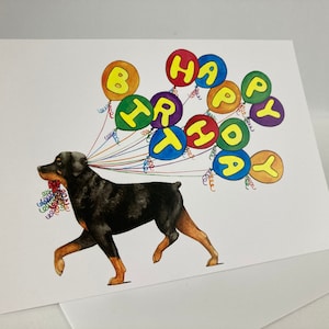 Rottweiler Happy Birthday Card