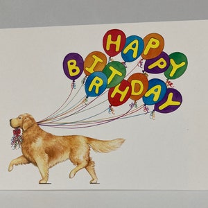 Golden Retriever Happy Birthday Card image 3