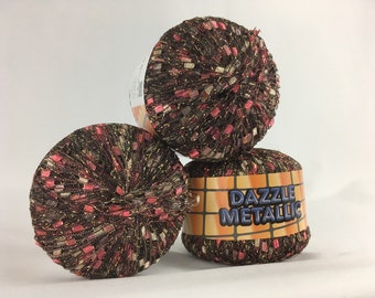Dazzle Metallic Ladder Yarn - Pinks, Grey