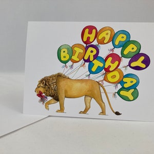 Carte de joyeux anniversaire Lion