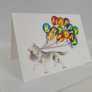 Siberian Husky Happy Birthday Card image 4