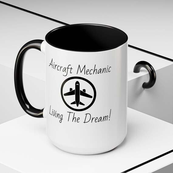 Aircraft Mechanic Mug, aircraft mechanic gift, aviation maintenance mug,  Mechanic coffee cup, Accent Coffee Mug (11, 15oz)