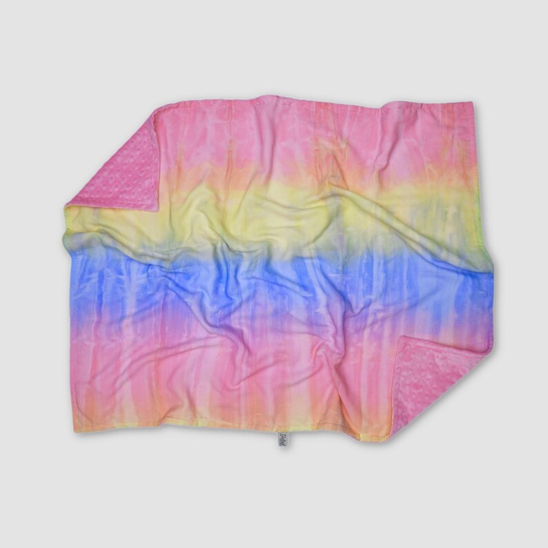 soft baby blanket Great baby shower gift Tie dye groovy baby nursery BABY BLANKET Fun Tie dye print with Pink minky dimples