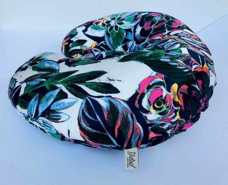 SATIN NURSING Pillow Boppy Cover Gorgeous floral faux silk print with Zipper closure tailored snug fit Gorgeous fabric and color