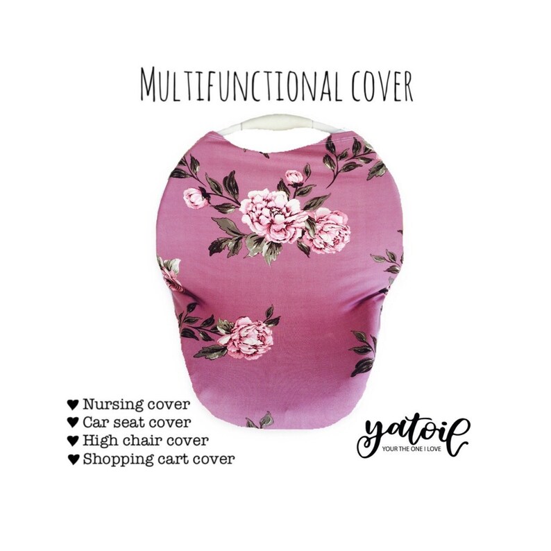High chair coverSuper soft stretchy fabricVery useful baby gift all sizes shopping cart CARSEAT COVER Multifunctional 4-in-1 NURSING