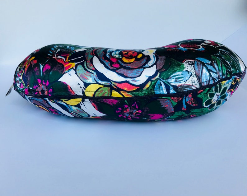SATIN NURSING Pillow Boppy Cover Gorgeous floral faux silk print with Zipper closure tailored snug fit Gorgeous fabric and color