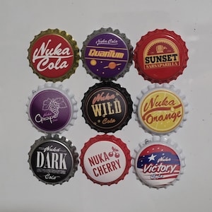 Nuka Cola Bottlecap magnets (Fallout Inspired)