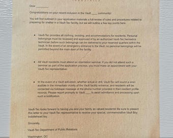 Carta técnica de Fallout Vault