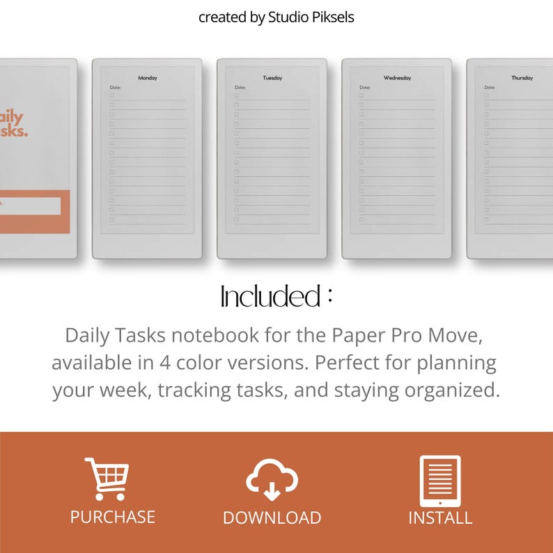 Task Planners for Remarkable Paper Pro Move: to Do List Templates, Task ...
