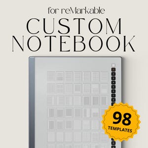 Carnet de notes haut de gamme pour reMarkable 2, modèle de notes illimitées, agenda d'idées, tableau visuel, modèle de vidage cérébral, ensemble de productivité