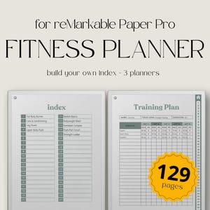Fitness Planner for reMarkable Paper Pro | Digital Workout Tracker for reMarkable