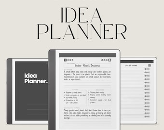 Idea Planner for Kindle Scribe: Hyperlinked Idea Mapping For Project Planning With Planning Pages, Review Layouts and Notes Section